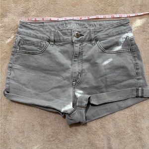 American Eagle Outfitters Women's Light Gray Jean Shorts